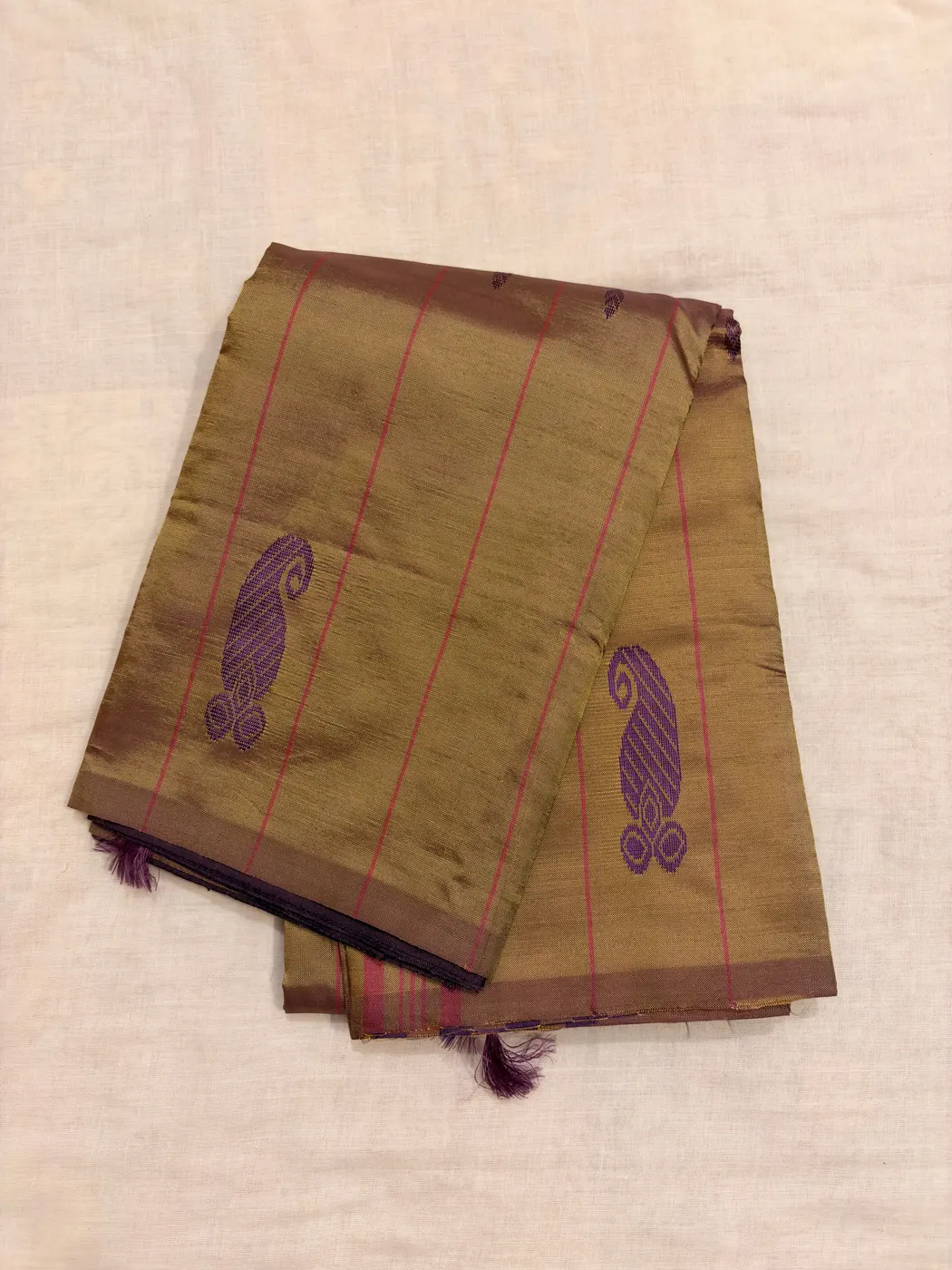 Yaanai & Thamiram Handloom Vaallai Pattu Saree — 3