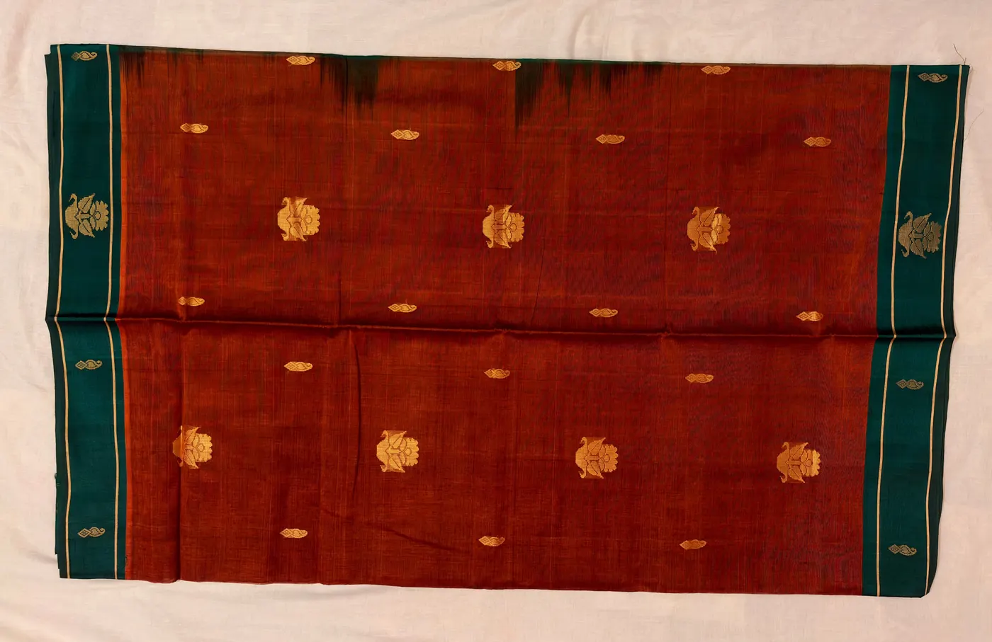 Simham & Karum Pachai Handloom Cotton Vegan Silk Saree — 3